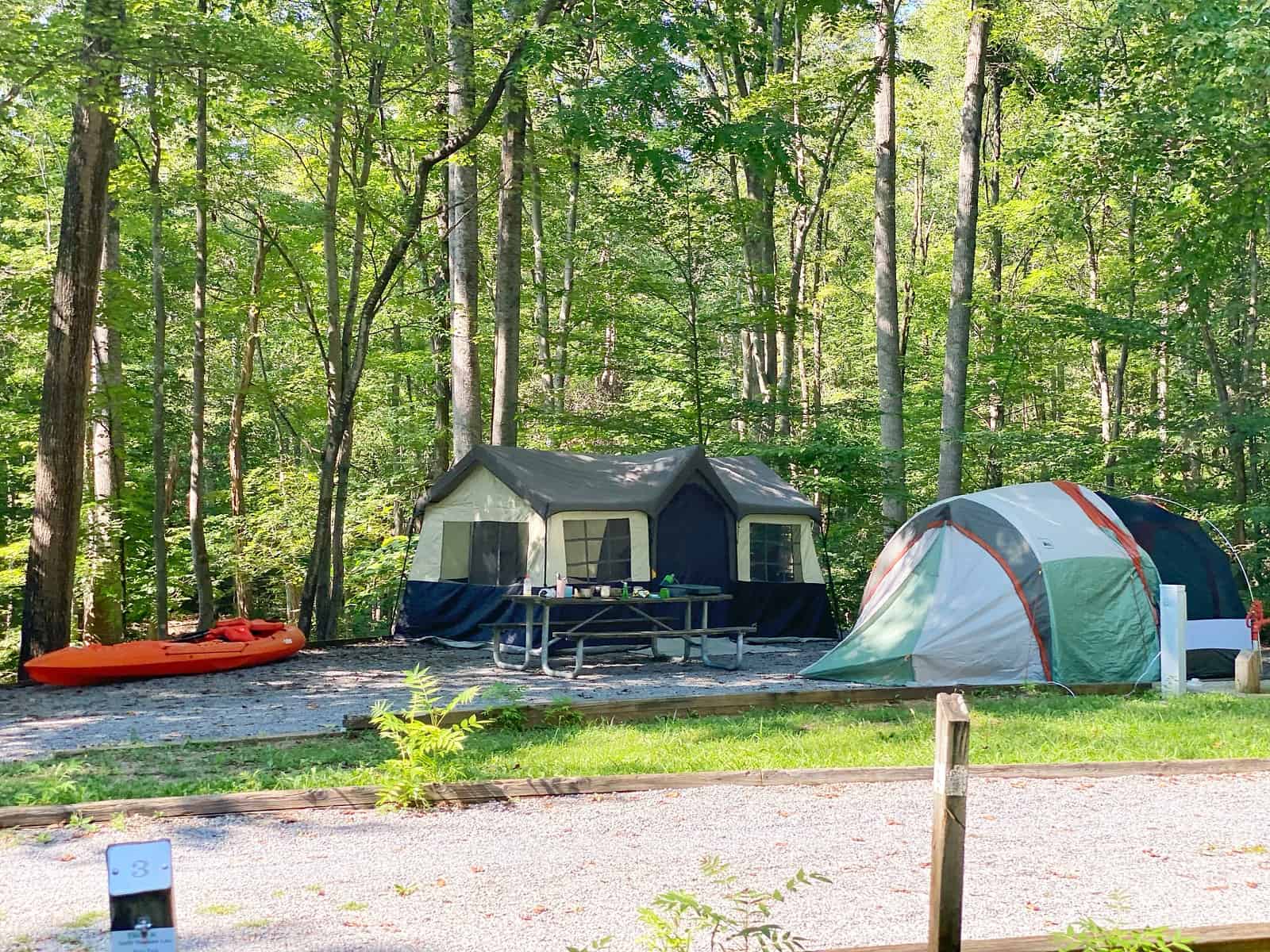 camping tents at Smith Mountain Lake State Park