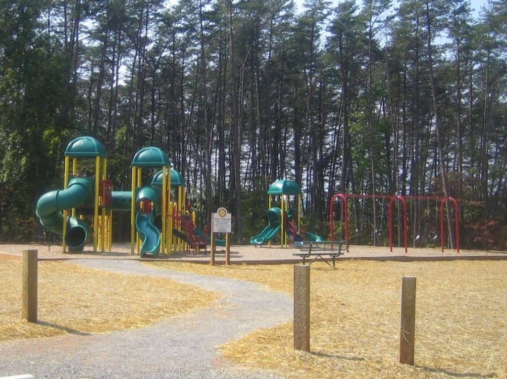 Colorful playground equipment at SML Community Park Smith Mountain Lake, VA.