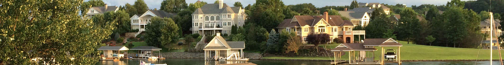 view of waterfront real estate homes