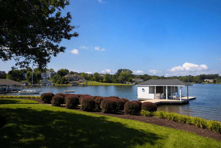 Photo of a Smith Mountain Lake dock, part of the real estate offered here.