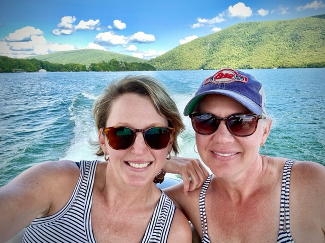 New smith-mountain-lake.com owners Andie Gibson and Jennifer Church out on SML