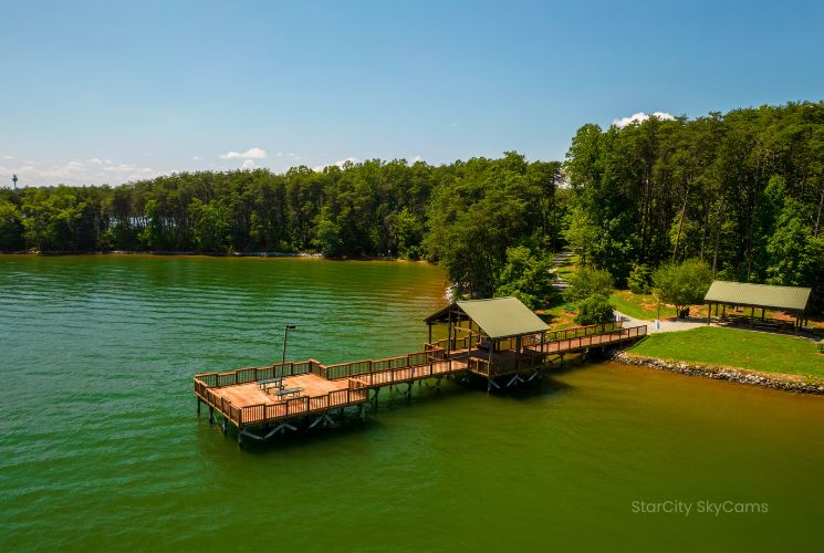 A view from above the fishing pier at SML Community Park