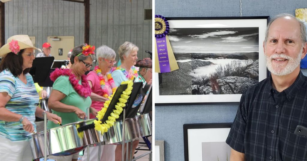 Smith Mountain Arts Council events - steel drum band concert and art show