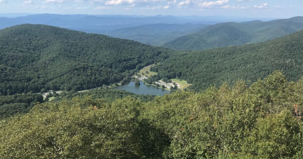 View of the Blue Ridge Mountains from Peaks of Otter Hike