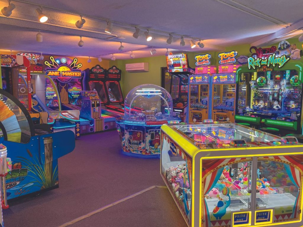 Colorful arcade games await kids at Fun N Games at Bridgewater Plaza