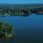 Lucky Island at Smith Mountain Lake looking toward Gill's Creek