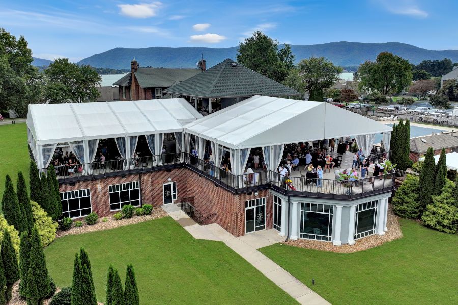 Aerial view of the VIP experience at SML Wine Festival.