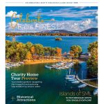 Cover of Fall 2025 SML Insiders Magazine with colorful fall foliage, lake and mountain backdrop at Smith Mountain Lake, Virginia.