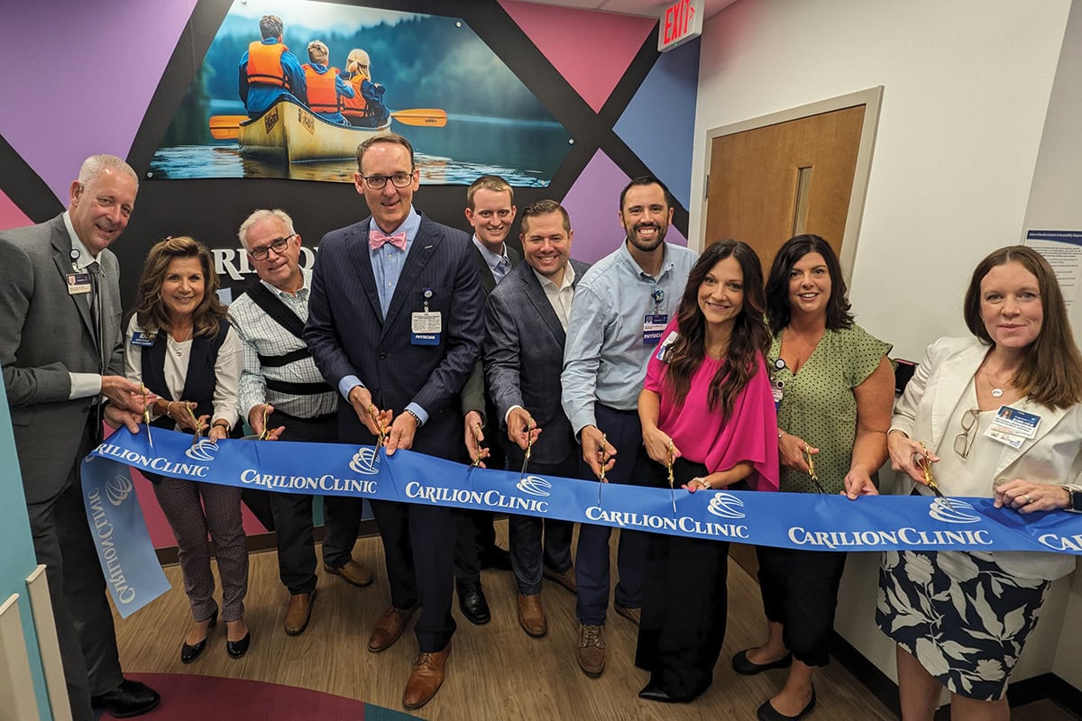 Grand opening ribbon cutting ceremony for Carilion Children's Pediatric Medicine facility in Rocky Mount with community leaders and healthcare staff