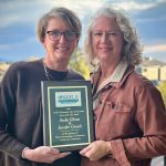 Co-publishers Andie Gibson and Jennifer Church receiving 2025 Spirit of the Lake Award from Smith Mountain Lake Association recognizing their commitment to celebrating life at SML promoting business and encouraging responsible stewardship