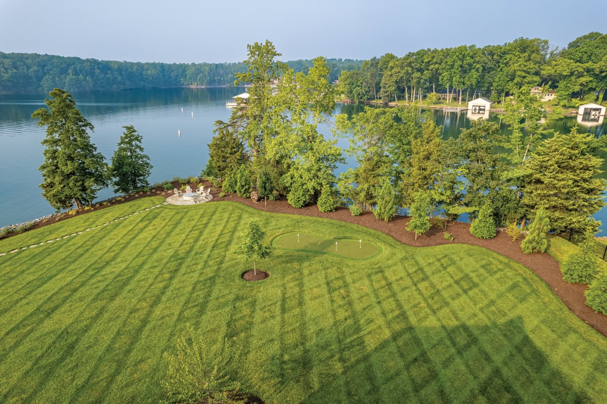 Extensive landscape with waterfrontage at Smith Mountain Lake, VA.
