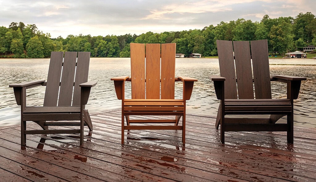 Lakeside dock and patio setup at Smith Mountain Lake designed for spring outdoor living.