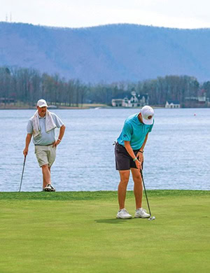 Low-maintenance materials are used for a gazebo-style dock at Smith Mountain Lake, Virginia.