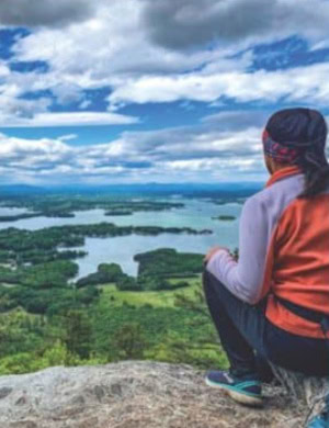 Low-maintenance materials are used for a gazebo-style dock at Smith Mountain Lake, Virginia.