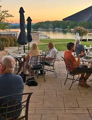 Low-maintenance materials are used for a gazebo-style dock at Smith Mountain Lake, Virginia.