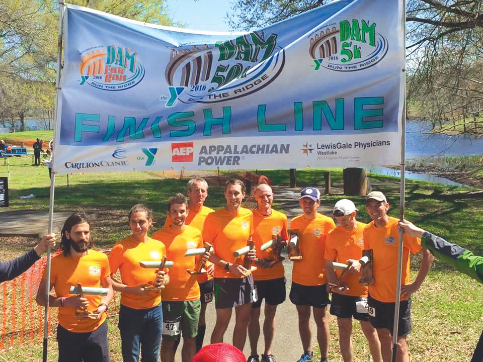 Runners participating in the Dam Run 50K created for the 50th anniversary.