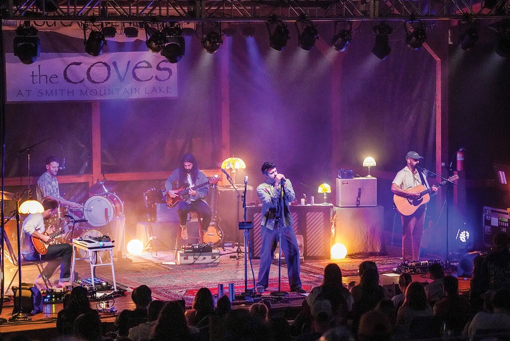 Live lakeside music performance at Smith Mountain Lake as part of spring traditions.
