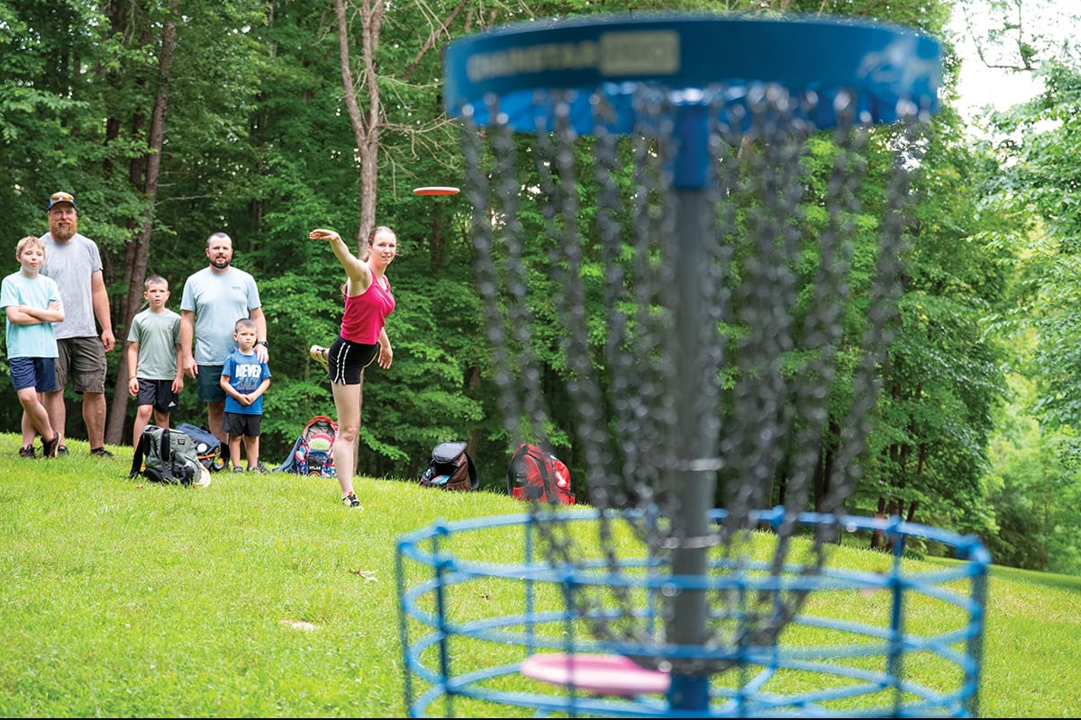 : A disc golf course at a Bedford County park near Smith Mountain Lake