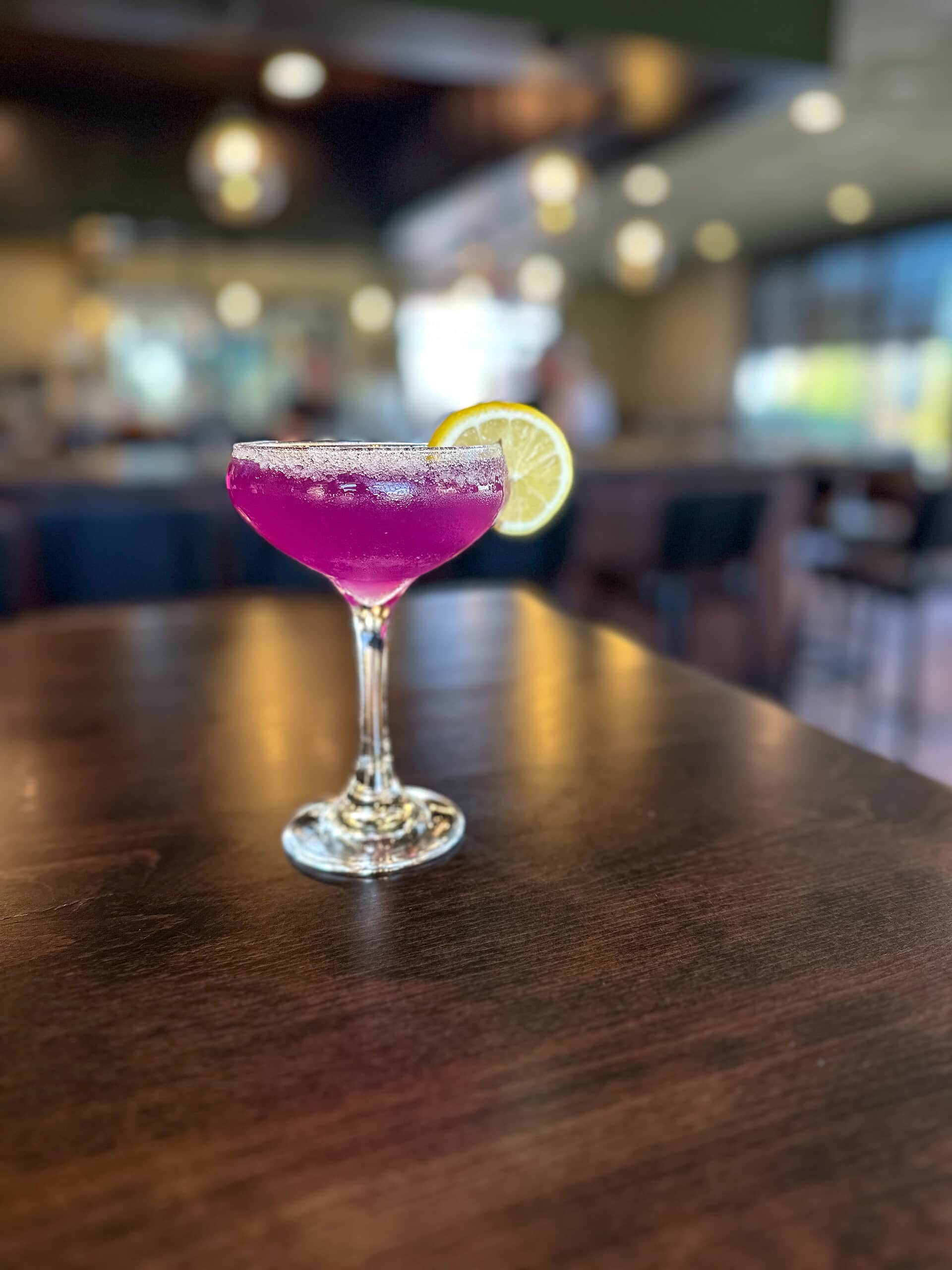 Lavender Lemon Drop cocktail at Bruno's Clubhouse Bistro, Smith Mountain Lake