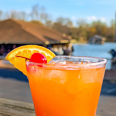 Mango Hurricane cocktail at Mango's Bar & Grill restaurant Smith Mountain Lake