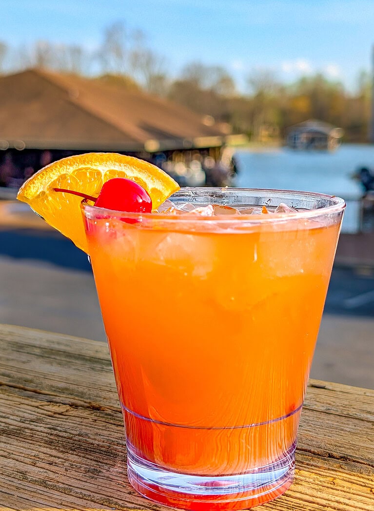 Mango Hurricane cocktail at Mango's Bar & Grill restaurant Smith Mountain Lake