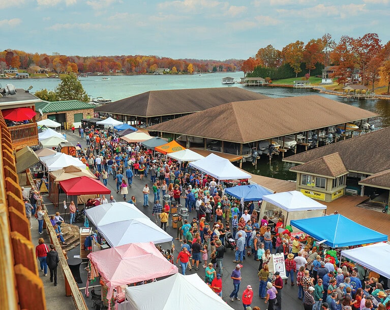 Attendees enjoying the SML Chili Festival, one of Smith Mountain Lake's top fall events