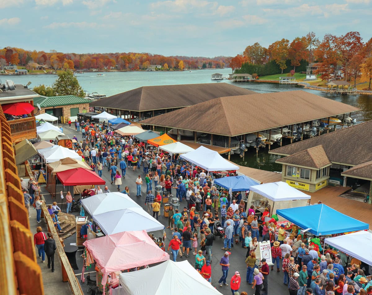Attendees enjoying the SML Chili Festival, one of Smith Mountain Lake's top fall events