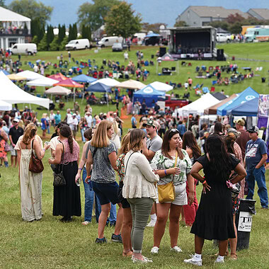 Crowds at the SML Wine Festival at Bernard's Landing