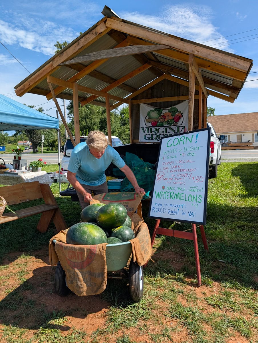 Southlake Community Market with families browsing local vendors